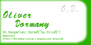 oliver dormany business card